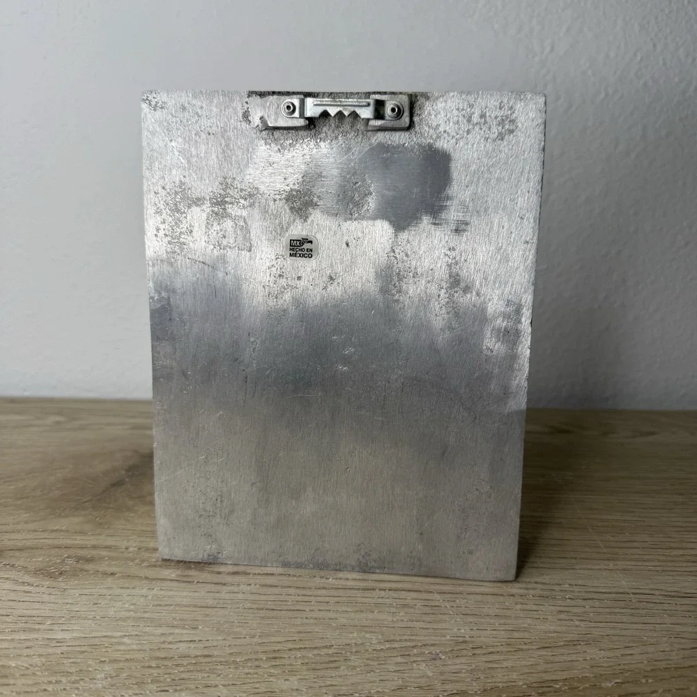 Aluminum Cross Wall Art Rectangle Plaque Made in Mexico Christian Catholic Jesus